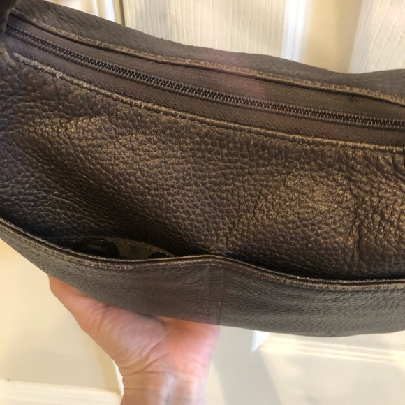 Brighton metallic slate grey hobo bag with sterling silver plated strap detail - Picture 6 of 14